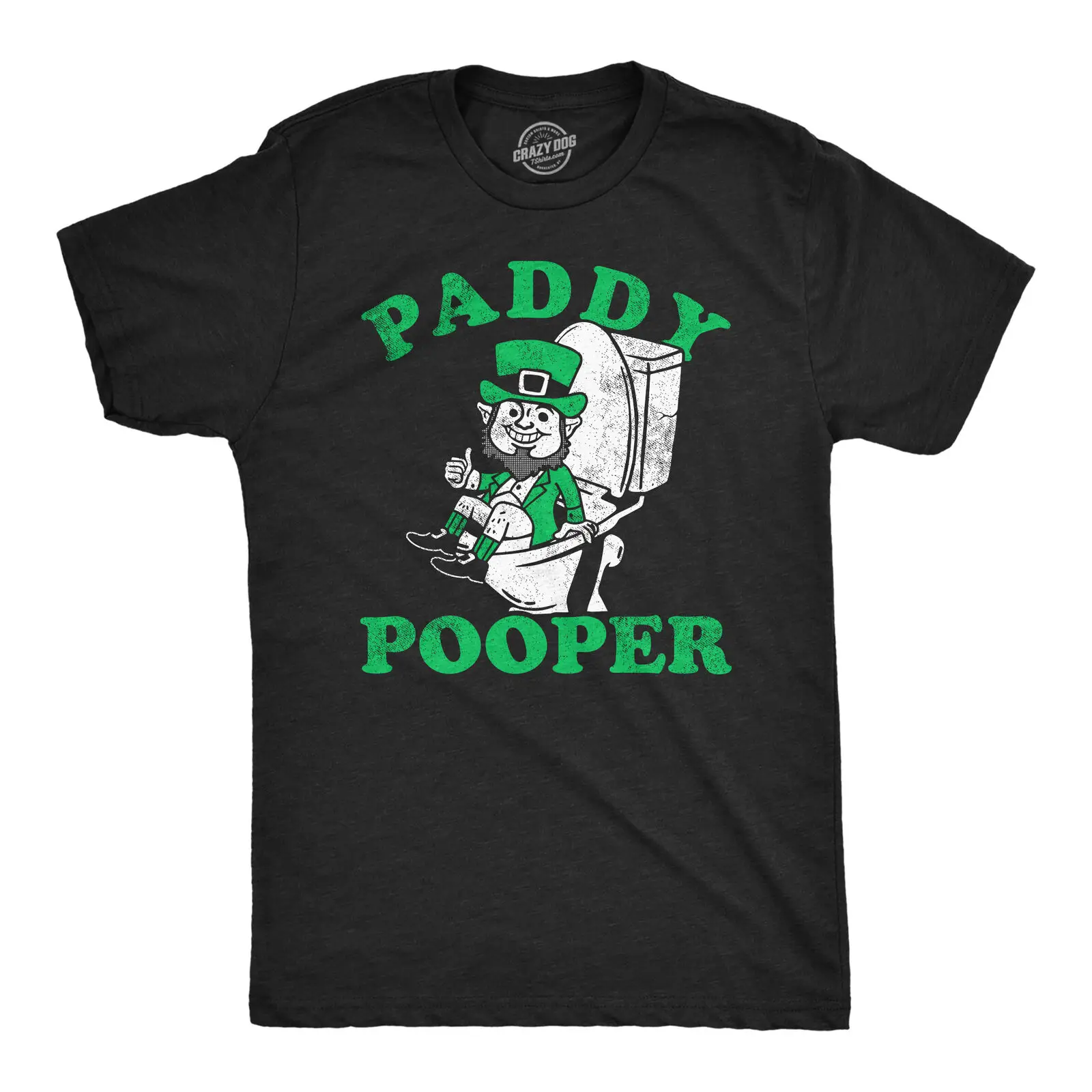 Mens Paddy Pooper T Shirt Funny St Pattys Day Party Toilet Joke Tee For Guys