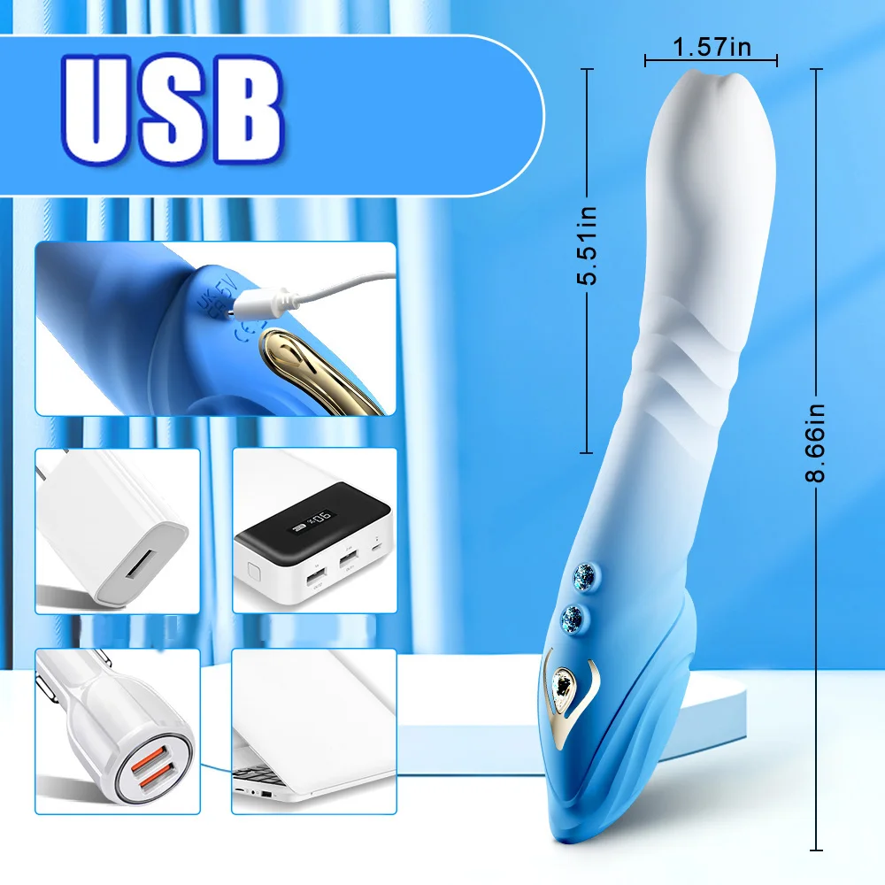 الاهتزاز تلسكوبي مدلك الإناث الاستمناء هزاز المهبل البظر G-بقعة الموزه لعبة الجنس للنساء الجنس لعب