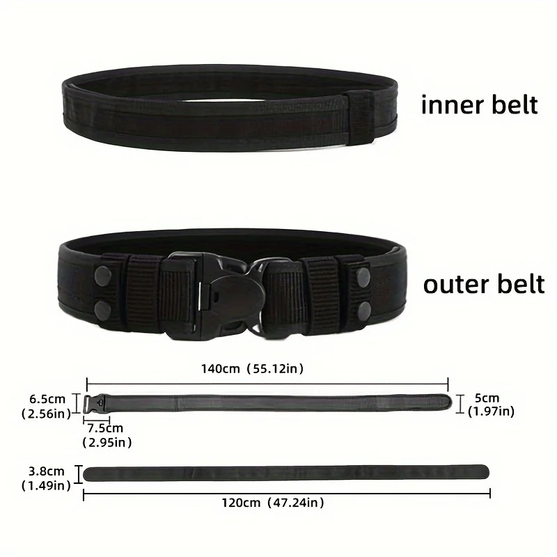 Quick Release Outdoor Style Nylon Belt with Plastic Buckle for Men & Women ,Perfect for Huntingand Outdoor