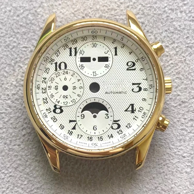 

watch case for 7751 movement GMT classics perpetual calendar Fully automatic mechanical watch stainless steel
