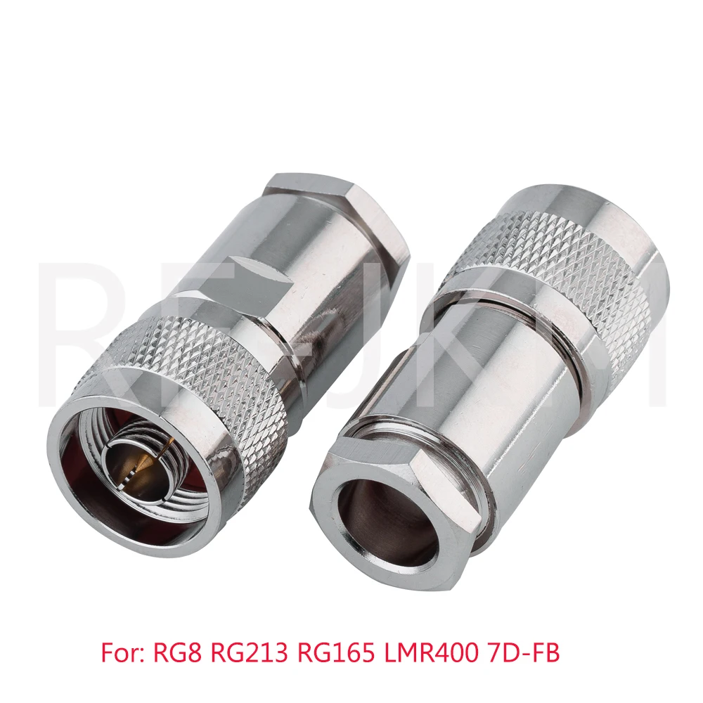 

1pce Connector N Male Plug Pin Clamp RG8 RG213 RG165 LMR400 7D-FB / RG5 RG6 5D-FB LMR300 Cable Straight