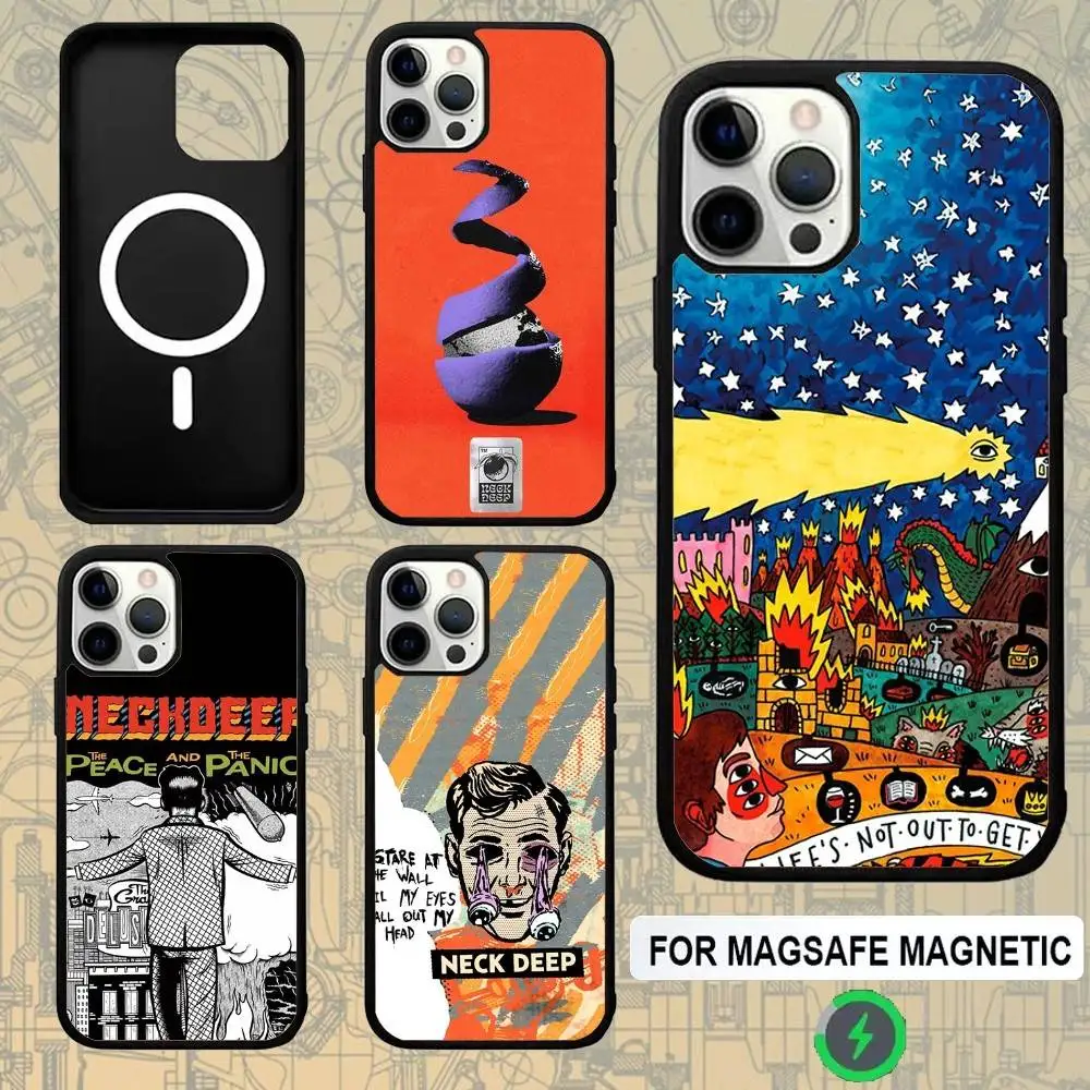 

Neck Deep Sonderland Phone Case For IPhone 16e,16,15,Pro,Max,14,Plus,13,12,11 Magesafe Magnetic Wireless Charge Cover