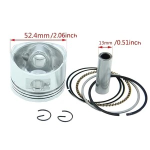 Anéis de pistão, Conjunto de gaxeta, Substituição para Horizontal 110cc Taotao Sunl Coolster SSR Dirt Pit Bike ATV, 52,4mm 8 principais vendas pistão 4mm - №1