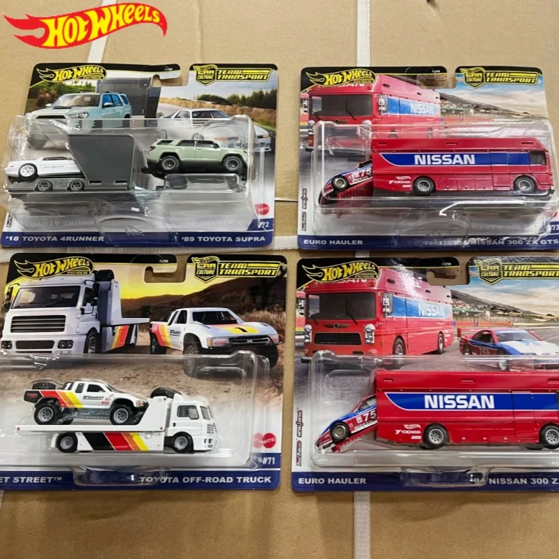 

Оригинальные модели Hot Wheels 1:64 Team Transport 2024 FLF56 D Mix 4 1/64, литые под давлением модели транспортных средств, игрушки, подарок для мальчиков, модель автомобиля