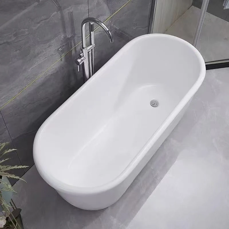 Thickened Household Acrylic Thermal Insulation Adult Seamless Free-standing Bathtub Small Apartment Bed And Breakfast Spa Tub