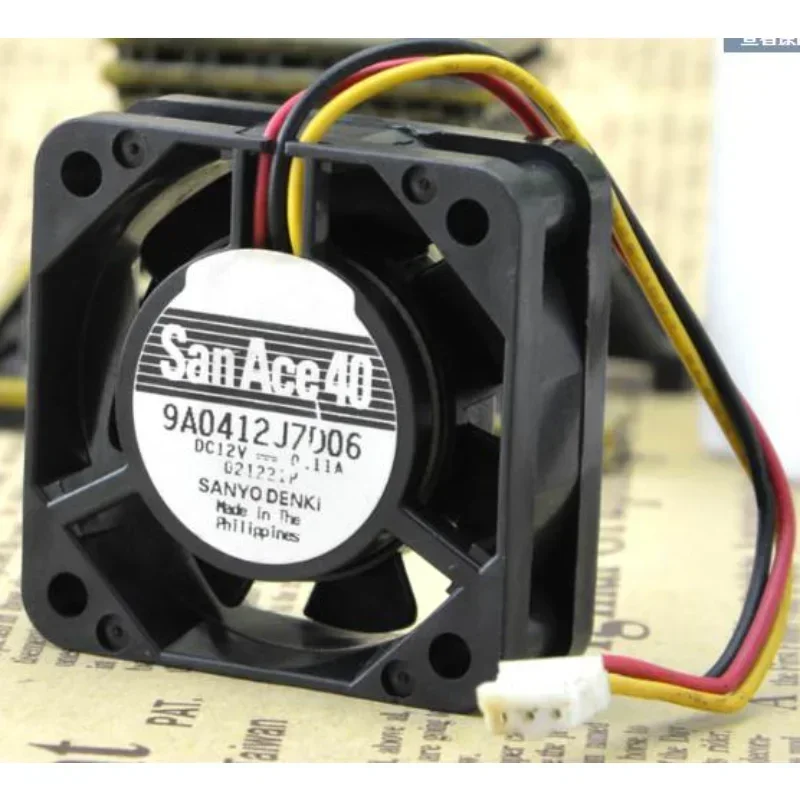 

Original Cooler Fan For SANYO 9A0412J7D06 4015 12V 0.11A 3-wire Double Ball Cooling Fan 40x40x15mm