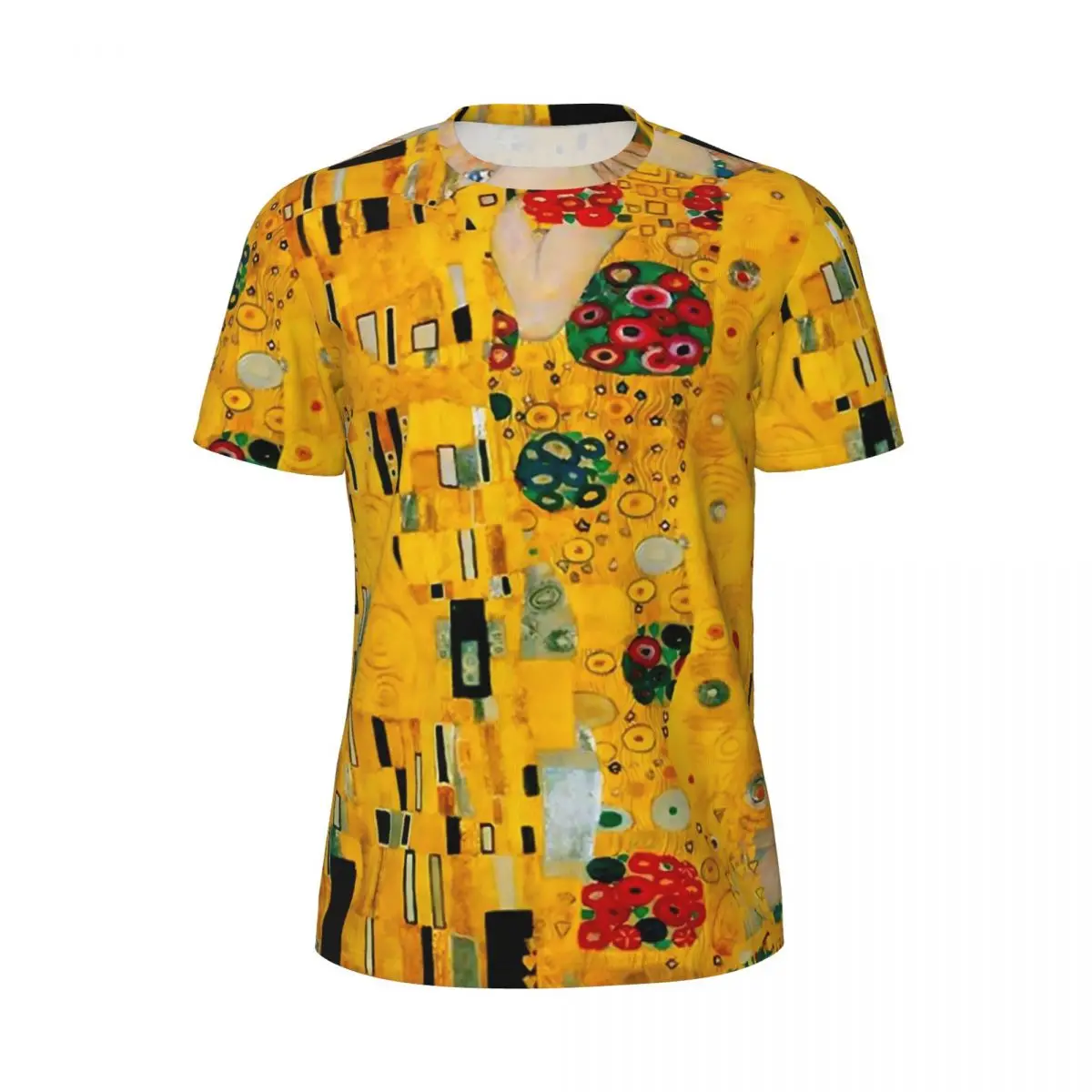 Gustav Klimt T-Shirt Golden Tears Print Novelty Gym T Shirts Short Sleeve Comfortable Tops Summer Y2K Classic Oversized Tees