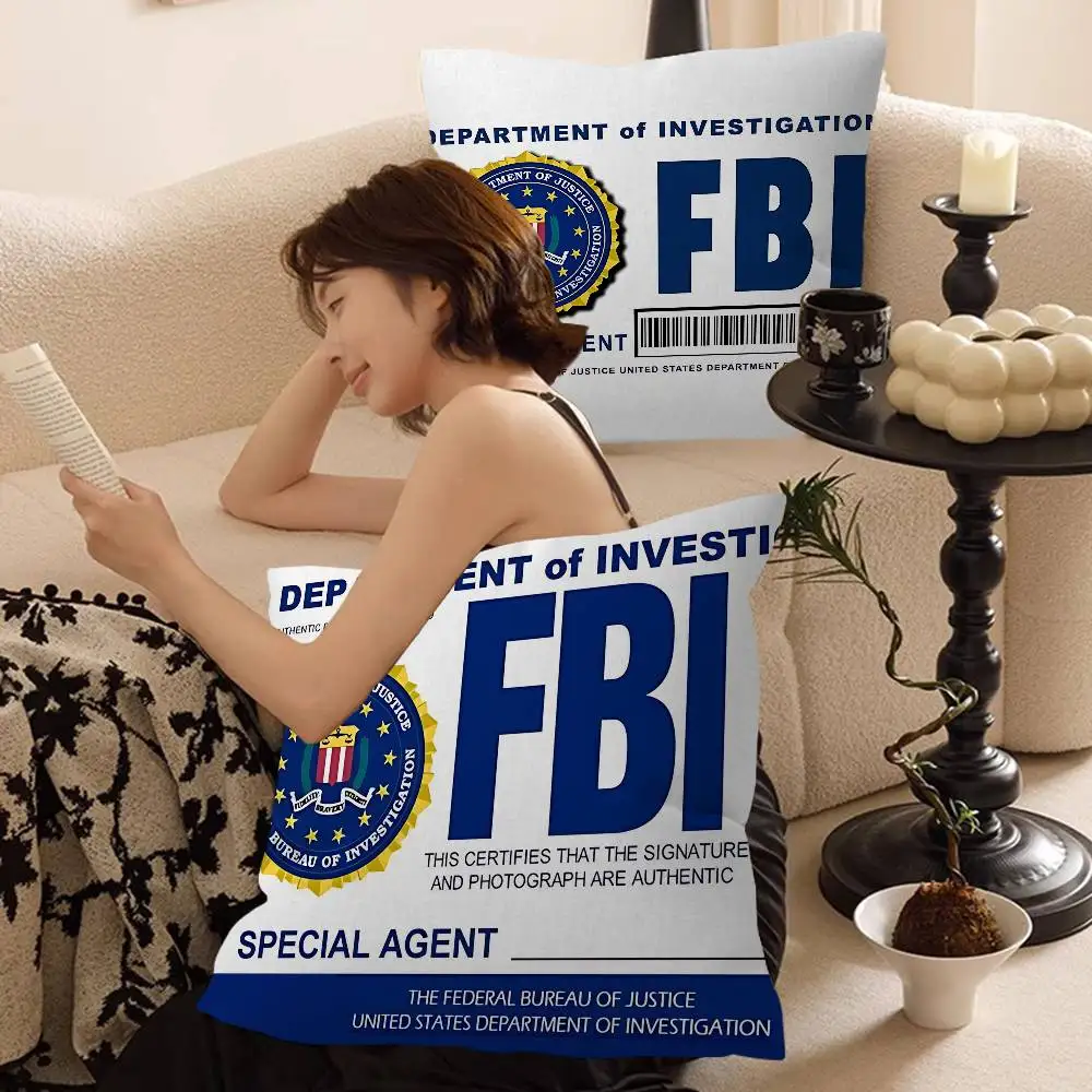 Police FBI Matte Film pillow cover sofa cushion cover home room decoration children gift
