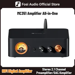 Fosi Audio MC351 2.1 Channel Bluetooth Stereo Integrated  Amplifier with DAC, Mini Audio Power Amp TPA3255 for Passive Speaker