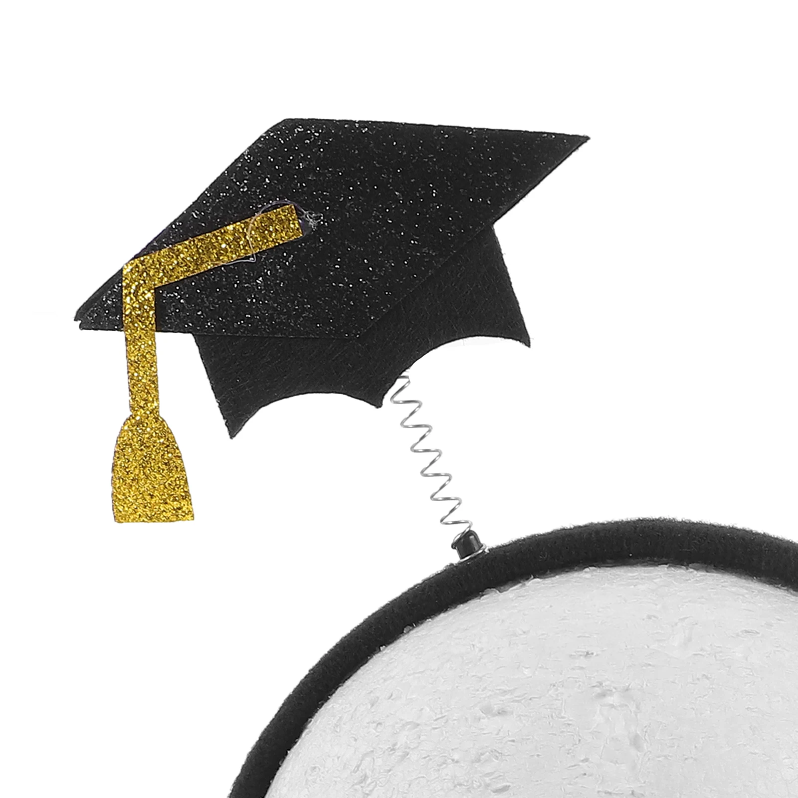 

4 Pcs Graduation Cap Headb Pink Plastic Felt Comfortable Party Accessories Women Bopper Certificate Design 2024