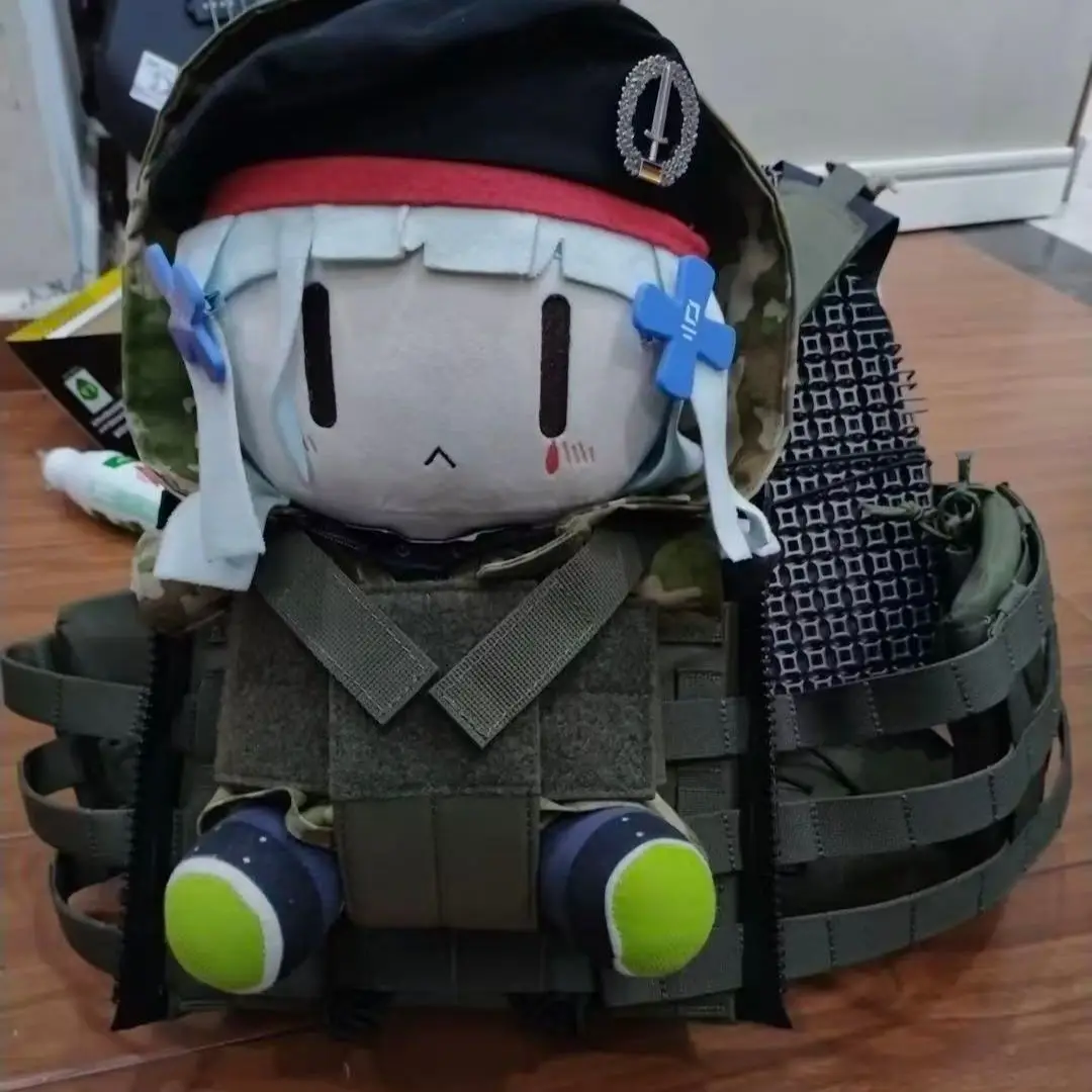 

Плюшевая игрушка-подушка Anime Girls Frontline HK416: милая фигурка в сидячей позе, мультяшный идол, мягкая игрушка-идол, подарок на Хэллоуин