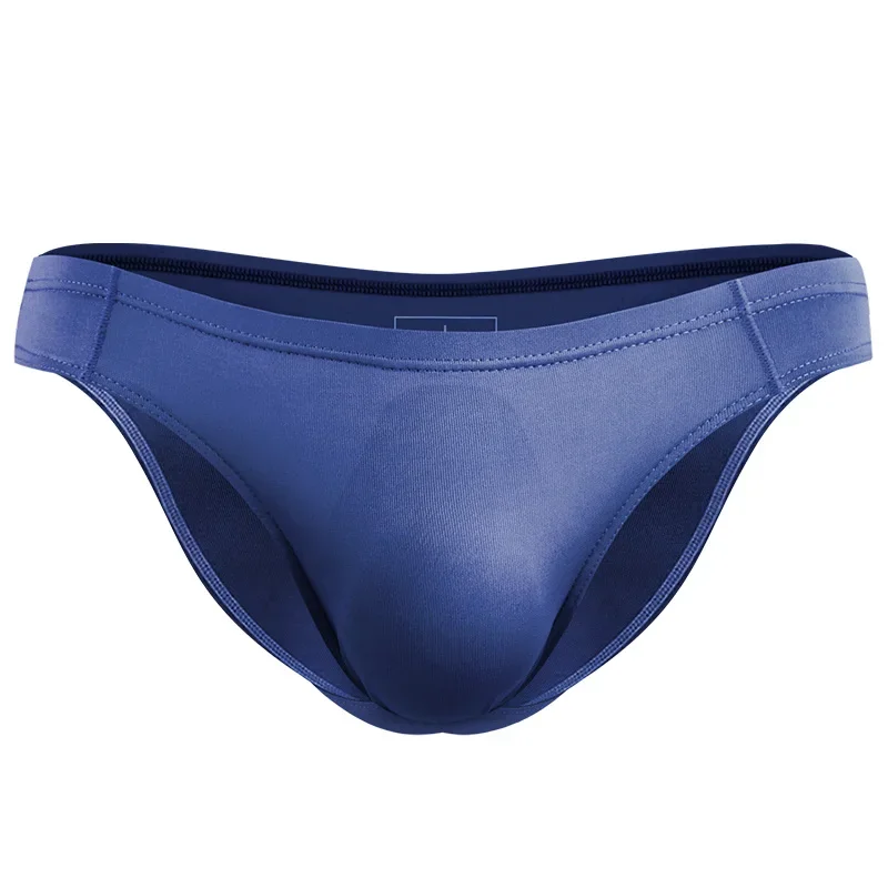 Men's Panties Triangle Shorts Ice Silk Breathable Sexy Thin U Convex Transparent One Piece Low Waist Triangle Shorts Head