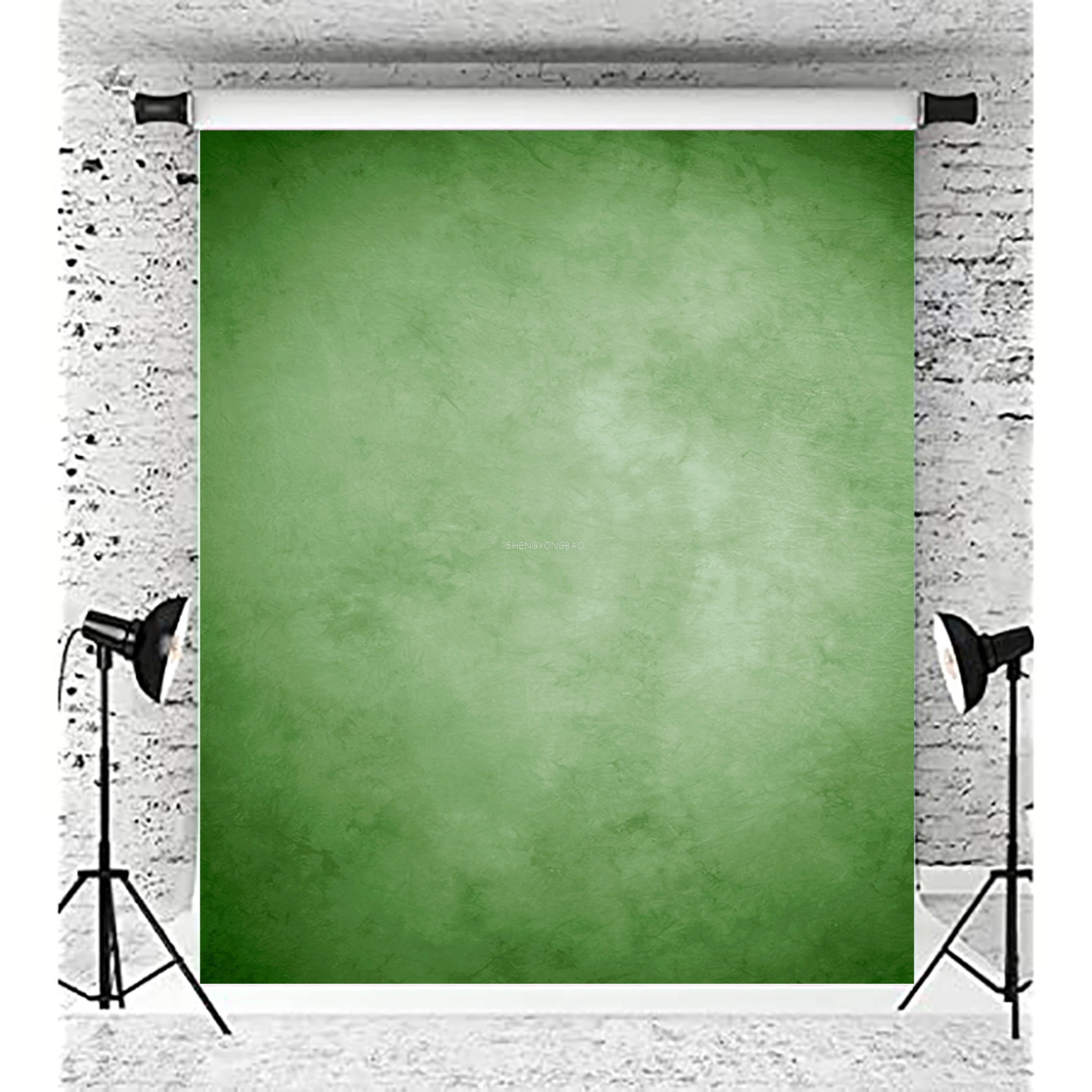 SHENGYONGBAO Concrete Wall Wood Floor Photography Backdrop Retro Selfie Background Portrait Vintage Studio Photo Booth Prop M05