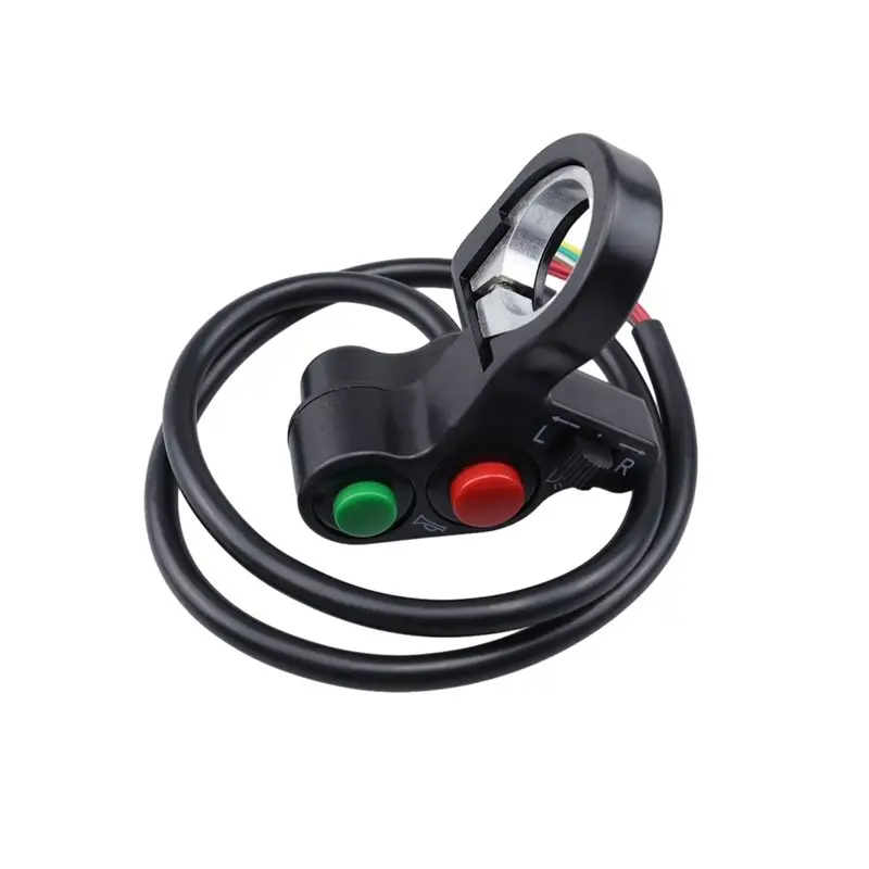 Handlebar Thumb Switch Universal ATV UTV Turn Signal Horn Kit With LED Lights Flasher Relay Blinkers Harness System