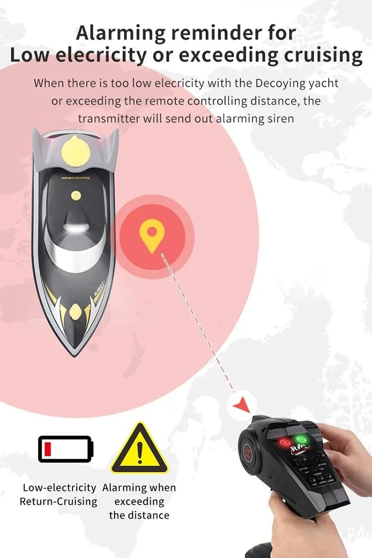 리모컨 보트 낚시 보트 장거리 네트 보정 크루즈, 500 미터 2.4G 리모컨, 긴 내구성, 조명 듀얼