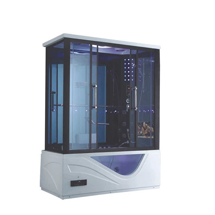 

Ningjie Bathroom Wet Steam Sauna Shower Room Steam Shower Cabin with Massage Bathtub