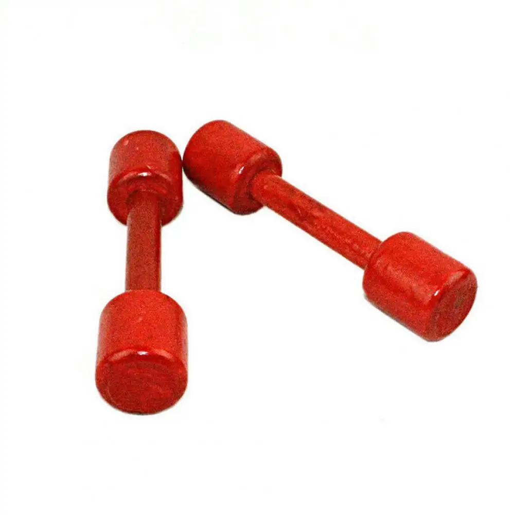 Compact Good Toughness Dumbbell Fitness Toy Bright Color Kids Strength Training Wooden Dumbbell Bodybuilding