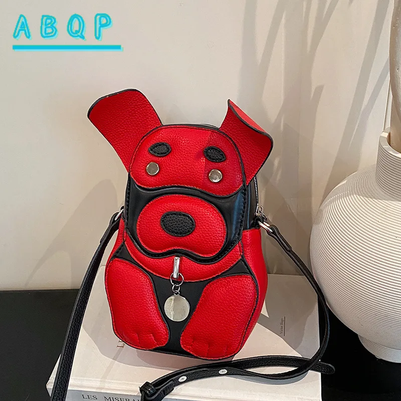 New Women's Shoulder Bag Luxury Brand Puppy Shape Fashion Women's Shoulder Messenger Bag 3D Cartoon Cute Mini Women's Bag