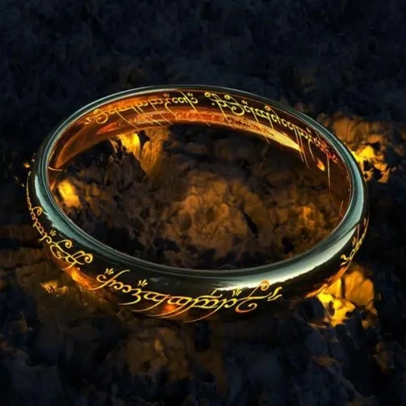 Lord of the one Rings King of the ring Movie Ring with same ring Magic3D Inside and outside engraved print Sanskrit Spanish RING