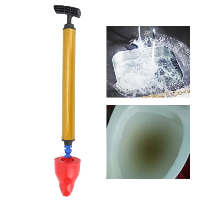 Toilet Plunger High Pressure Toilet Drain Clog Remover Tools Powerful Toilet Air Plunger For Clogged Pipe Floor Drain Bathroom