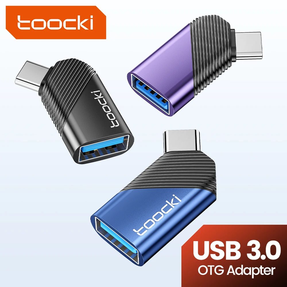 Toocki Typ C auf USB 3.0-Adapter OTG für Oneplus Xiaomi 14 45 Grad tragbarer USB-C-Stecker auf USB-Buchse OTG-Stecker für Laptop
