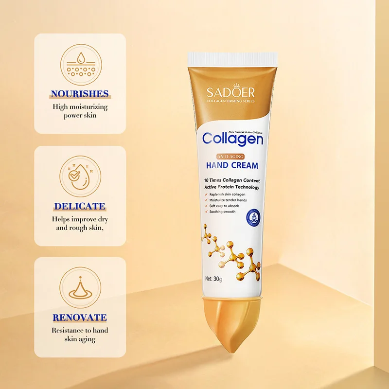 SADOER Collagen Hand Cream Hands Skin Friming skincare Moisturizing Brightening Hydrating Hands Creams Hand Skin Care Products