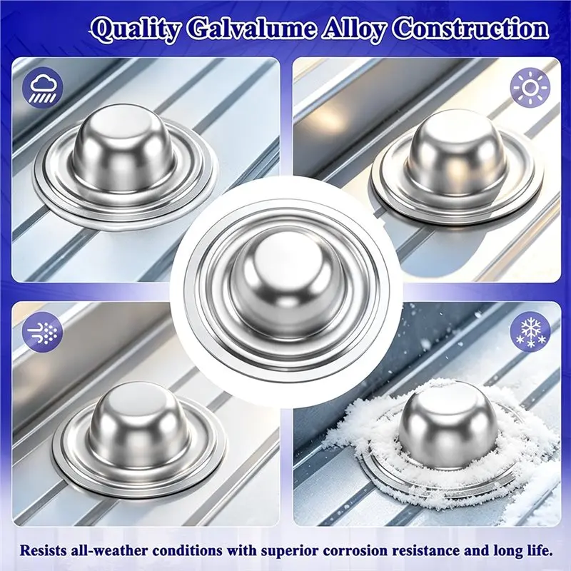 B50C Waterproof& Rustproof Galvalume Screw Caps 100 Pack For Metal Roofs For Roofing Screw Covers
