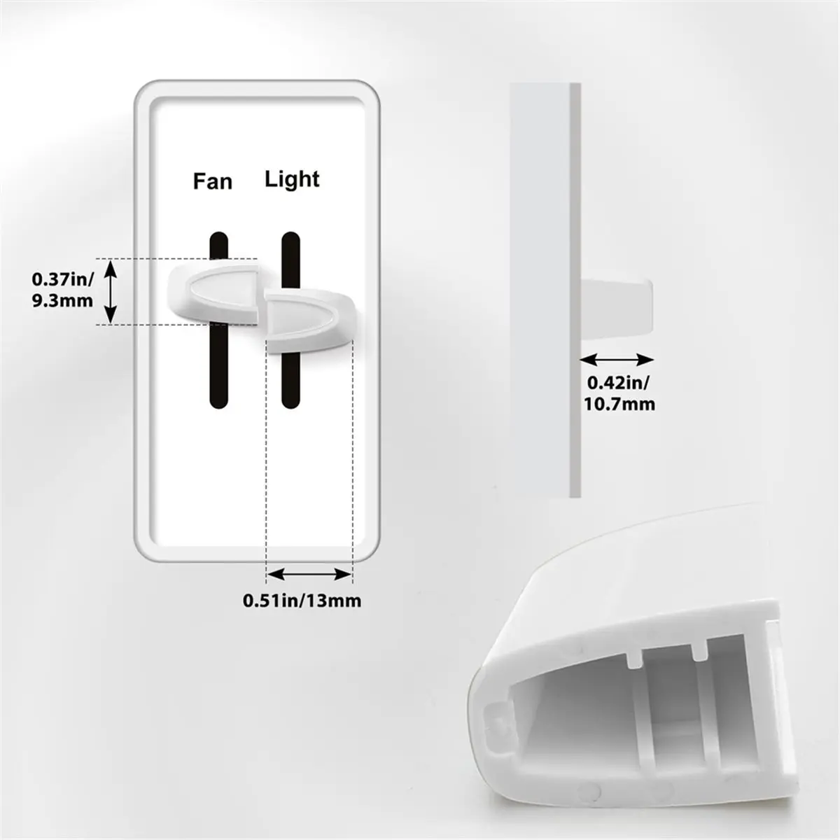 4 Pcs Dimmer Switch Knob Dimmer Replacement Knob for Fan Speed & Light Control White