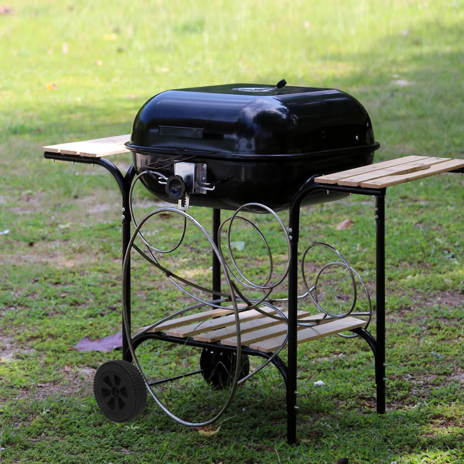 

2pcs Caster Wheels for Cart Gas Grill Replacement Heavy Duty BBQ 6 Inch Swivel Tires Barbecue Stove Wheelbarrow Appliances