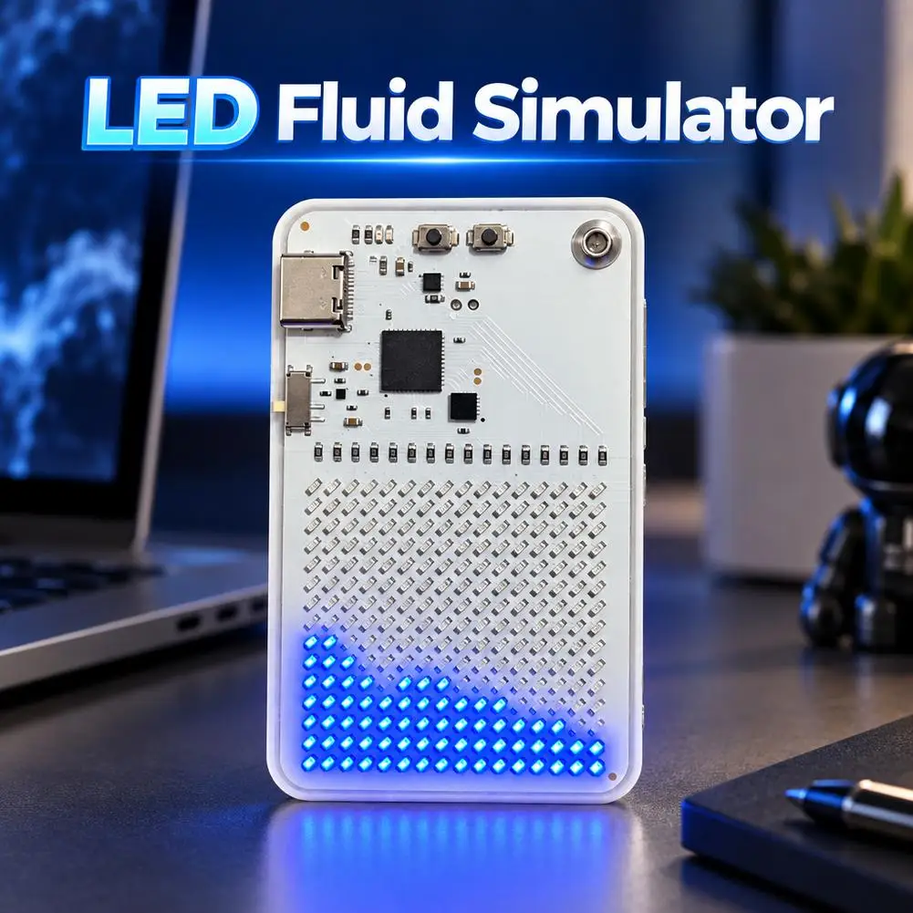 New Cute Shake Activated LED Ambient Light Dynamic Interactive Water Flow Desk Lamp Desktop Decor Bag Charm Christmas Ornament