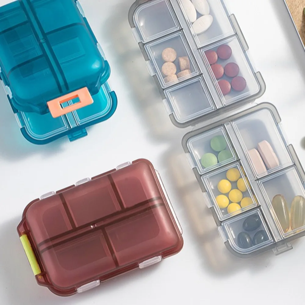 Portable 7 Days Weekly Pill Case Double Layer 10 Grid Medicine Box Pill Storage Pill