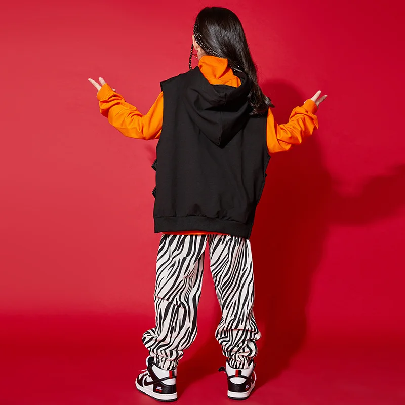 Costumes Hip Hop pour enfants, vêtements de scène pour filles et garçons, olympiques de danse de salon jazz, chemises et pantalons de spectacle de fête