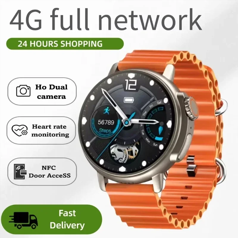 

X800 Ultra 4G Android Смарт-часы 360*360 ЖК-дисплей с камерой 200 Вт Сердечный ритм GPS WIFI 4 ГБ + 128 ГБ Bluetooth Смарт-часы для мужчин и женщин