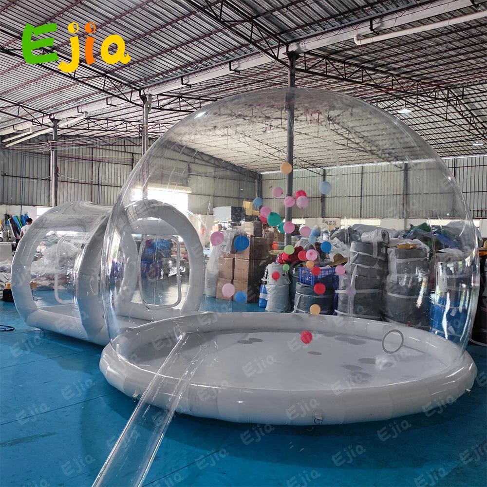 Casa de burbujas de rebote inflable con soplador, tienda de campaña para fiesta, globo comercial transparente, 10 a 3m