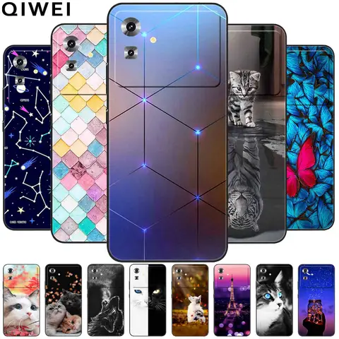 Phone Cover for Cubot Note 21 Case Black TPU Bumper Silicone Shockproof Fundas for Cubot Note 21 Soft Capa Cute Cat Painted 6.56