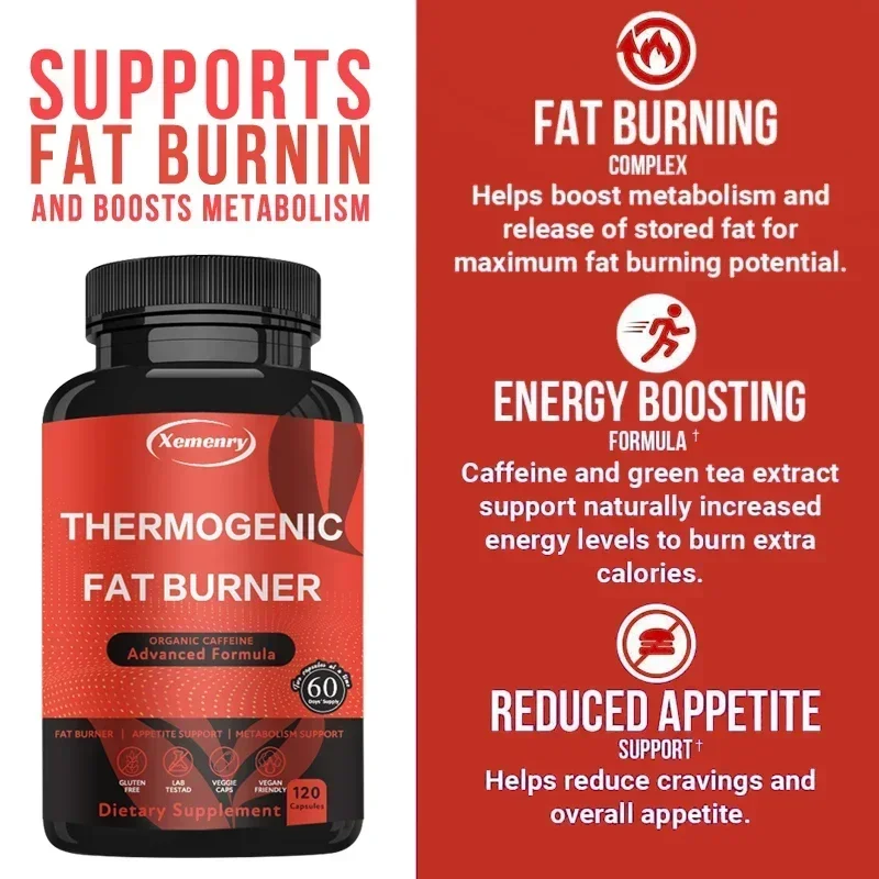 Pyrogenic Fat Burner with Organic Caffeine - Weight Management Supplement for Men and Women