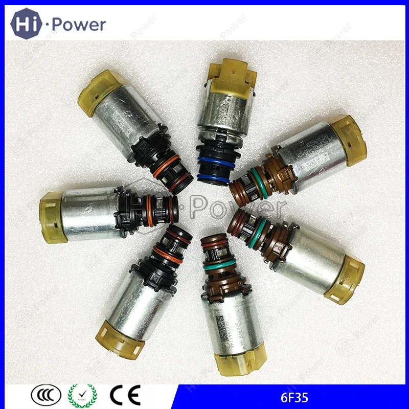 7pcs 6F35 Original  Transmission Clutch Valve body Solenoid For Escape Fusion Tribute Marinet Milan Gearbox Solenoid