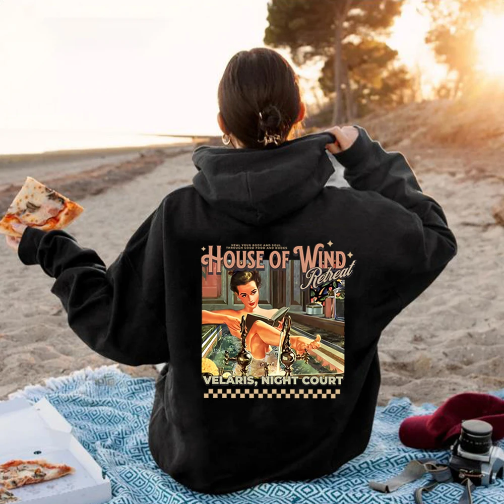 ACOTAR Hoodie House of Wind Sweatshirt Sarah J Maas Shirt Book Lover Shirt Reading Shirt for Friend Unisex Vintage Hoodies