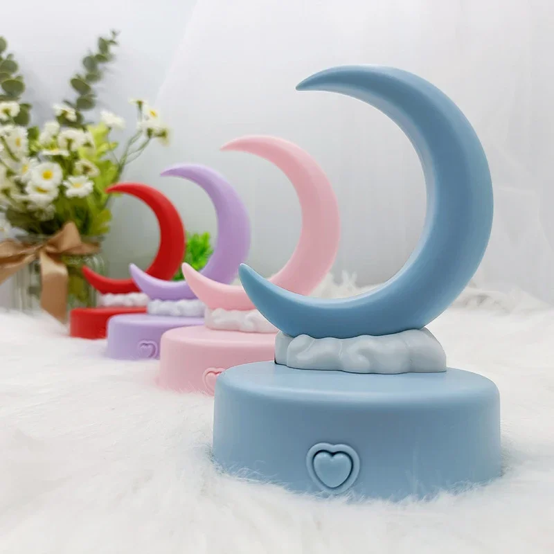 Moon Night Light Bedroom Desk Lamps Decorative Moon Lights DIY Luminous Toy Children Baby Room Bedside Atmosphere Light