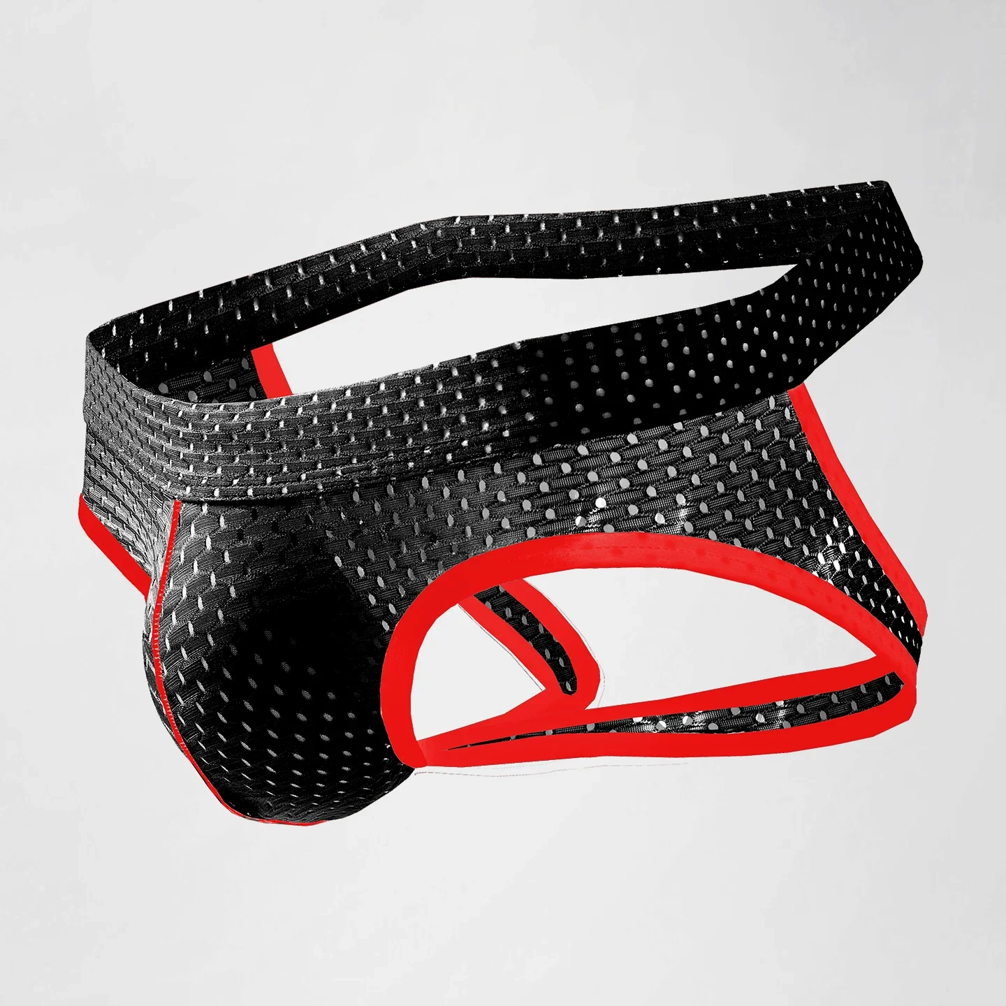 

Openwork double crotch underwear, low-waist silk T-shirt pants, stretchy and comfortable thong pants for men, short pants