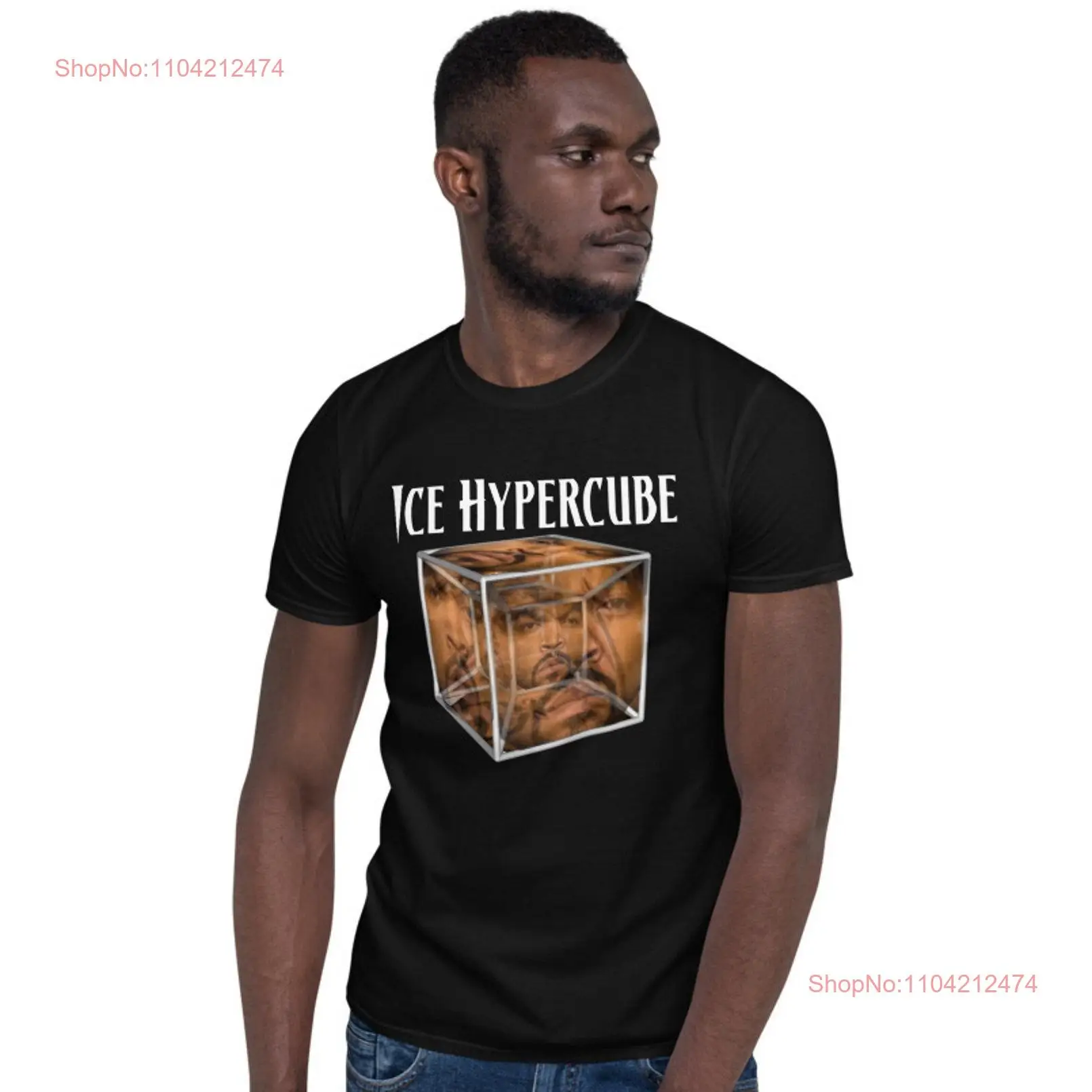 Ice Hypercube Cube 4d Tesseract T Shirt long or short sleeves