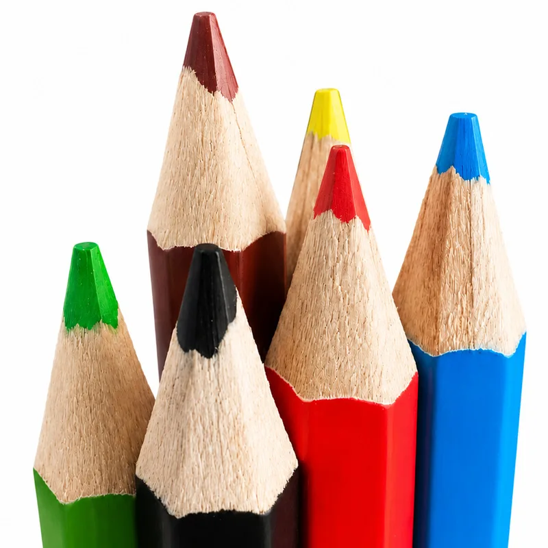 6-Color Short Mini Colored Pencils, Pencils, Art Supplies, Drawing Tools, Suitable for School Art Classes, Travel Drawing