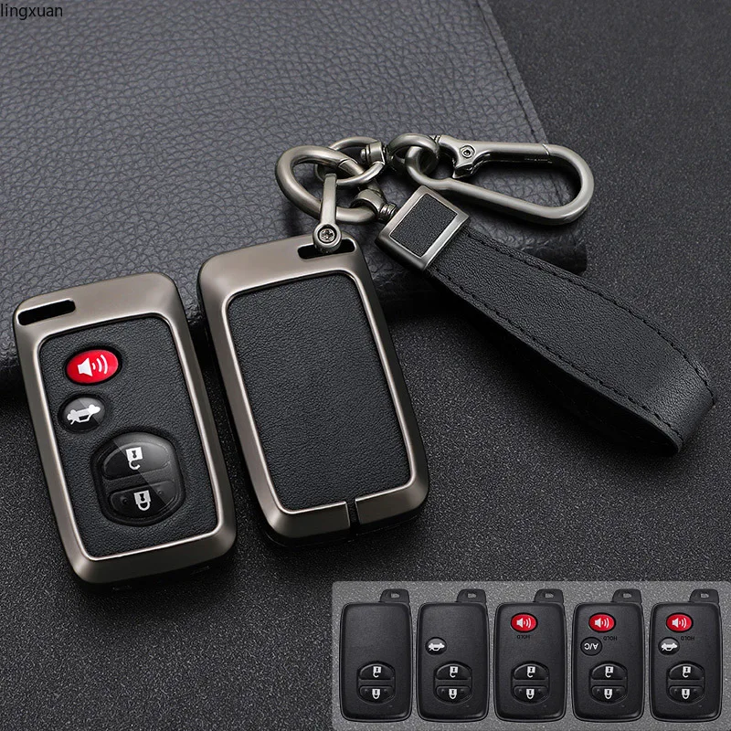 

Zinc Alloy + Silicone Car Key Case Cover For Toyota Prius 30 Alpha Aqua RAV4 Land Prado Cruiser Auris Highlander Subaru Foreste