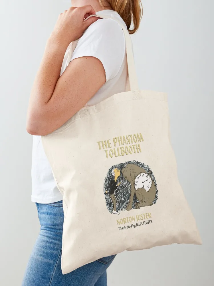 

The Phantom Tollbooth Vintage Book Cover Tote Bag Women's beach bags free delivery bags Candy bags shopper