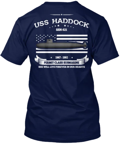 USS HADDOCK MEMORIES T-Shirt Made in the USA Size S to 5XL