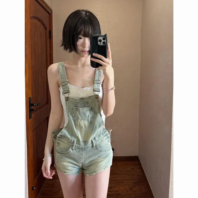 

Women's Rompers Playsuits Cycling Temperament Big 2025 Seasons Crochet Lace Patchwork Midi Vintage Comfortable Polka Closure