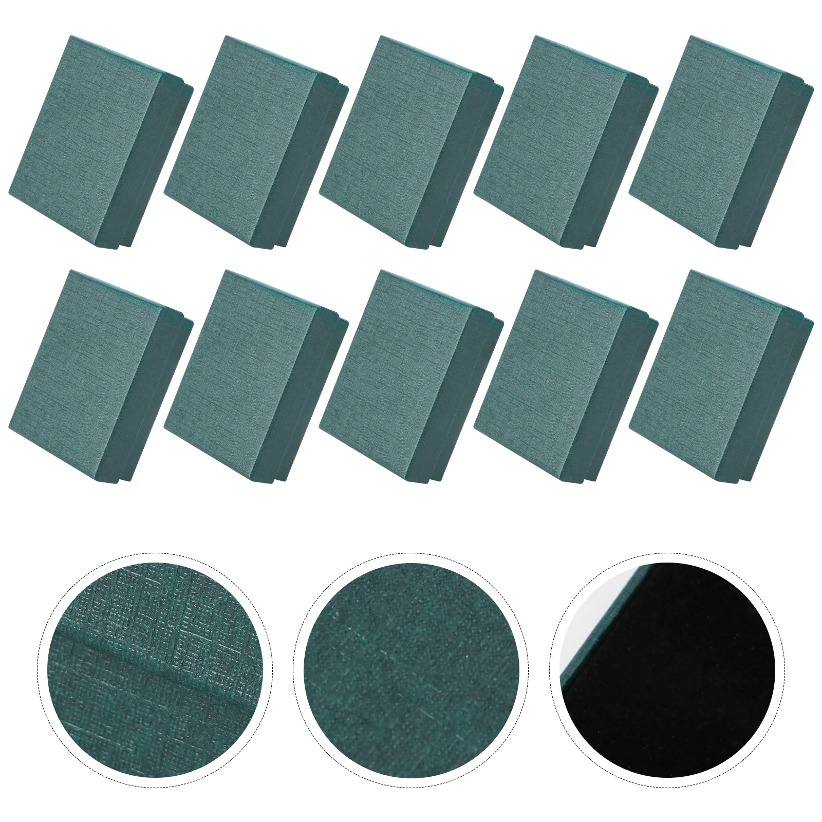 

10PCS Jewelry Boxes High Quality Cardboard Compact Size Easy Opening Closing Dust Proof Moisture Proof Storage Cases