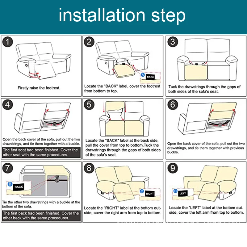 Fodera per divano reclinabile elasticizzata fodera per divano morbida antiscivolo lazyboy protezione per mobili lavabile con fondo elastico per