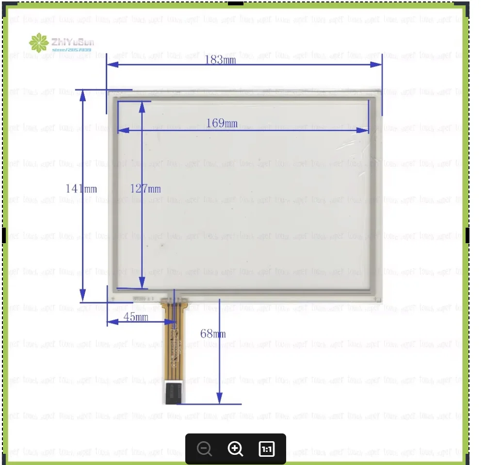 

ZhiYuSun XWT259 8inch 4 lins Touch Screen For GPS CAR 183mm*141mm Touch sensor glass Industrial application 183*141