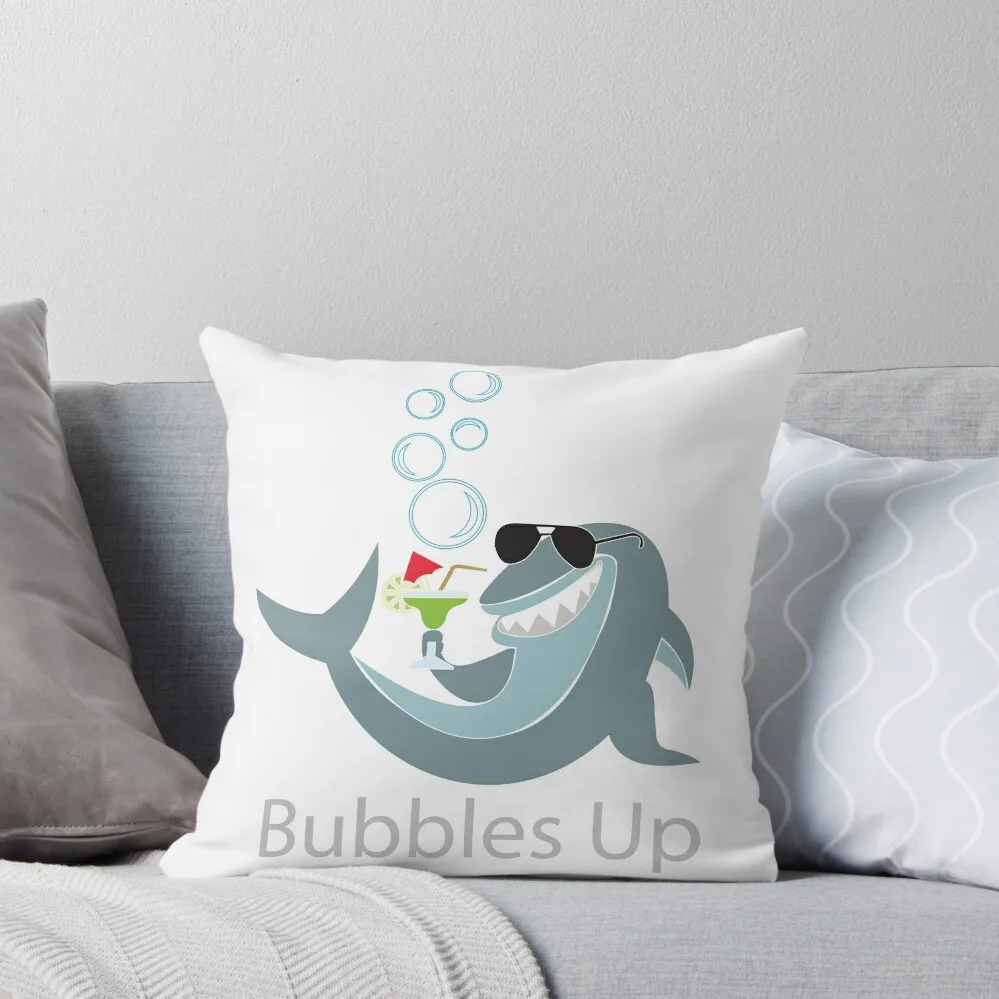 

Bubbles Up Margarita Shark Throw Pillow Cushions Home Decor Christmas Pillows Sofas Covers pillow